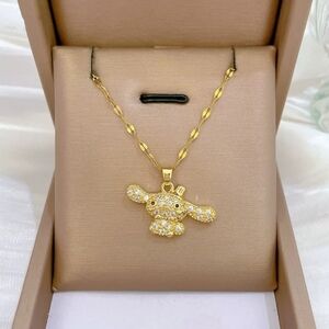 18k Gold Titanium Sanrio Inspired Cinnamoroll Necklace